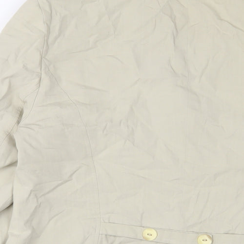 Oui set Womens Beige Jacket Blazer Size 16 Button
