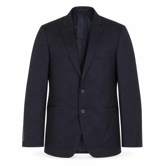 Front view of Next men’s black polyester jacket suit jacket, size 40, regular