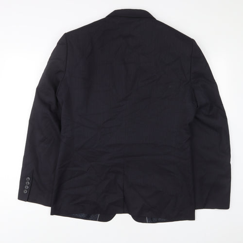 NEXT Mens Black Polyester Jacket Suit Jacket Size 40 Regular