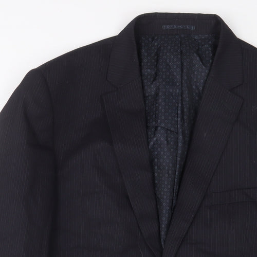 NEXT Mens Black Polyester Jacket Suit Jacket Size 40 Regular