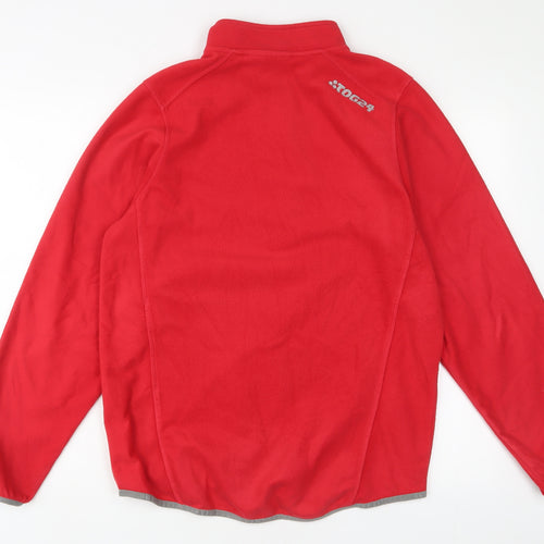 TOG24 Mens Red Polyester Pullover Sweatshirt Size M - 1/4 zip, Logo