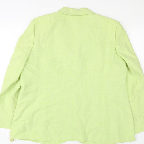personal Choice Womens Green Jacket Blazer Size 20 Button