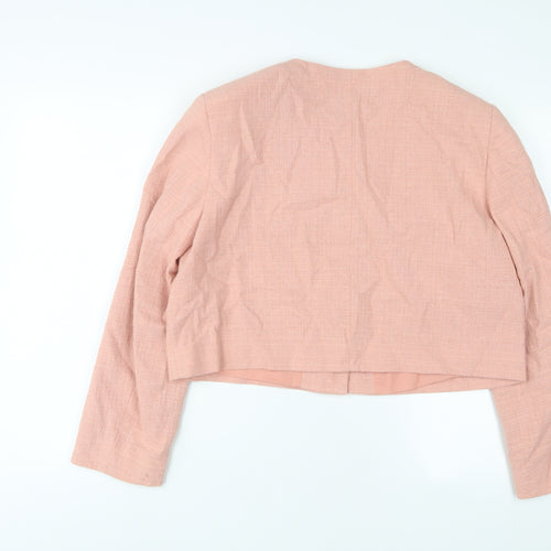 Zara Womens Pink Jacket Size L Button