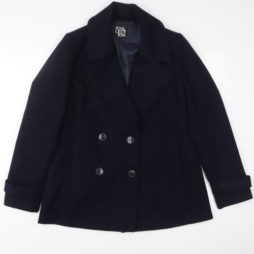 Debenhams Womens Blue Jacket Size 14 Button