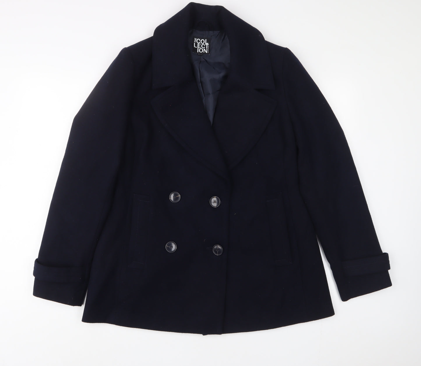 Debenhams Womens Blue Jacket Size 14 Button