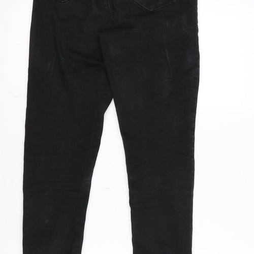 Dorothy Perkins Womens Black Cotton Straight Jeans Size 10 L28 in Regular
