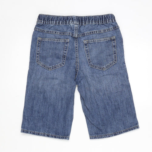 Gap Girls Blue 100% Cotton Bermuda Shorts Size 10-11 Years L11 in Extra-Slim