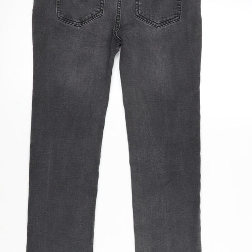 Denim & Co. Girls Grey 100% Polyester Skinny Jeans Size 10-11 Years L24.5 in Regular
