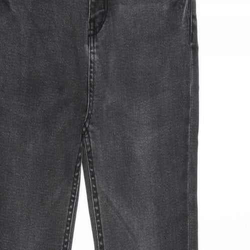 Denim & Co. Girls Grey 100% Polyester Skinny Jeans Size 10-11 Years L24.5 in Regular