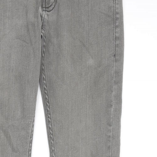 Topman Mens Grey Cotton Blend Skinny Jeans Size 28 in L30 in Regular