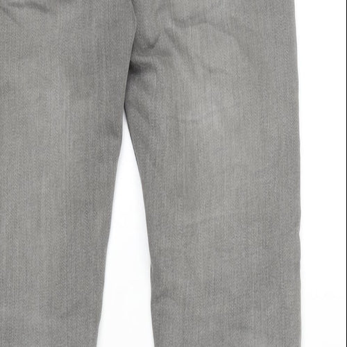 Topman Mens Grey Cotton Blend Skinny Jeans Size 28 in L30 in Regular