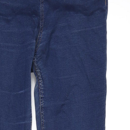 M&S Womens Blue Cotton Blend Jegging Jeans Size 14 L27.5 in Regular