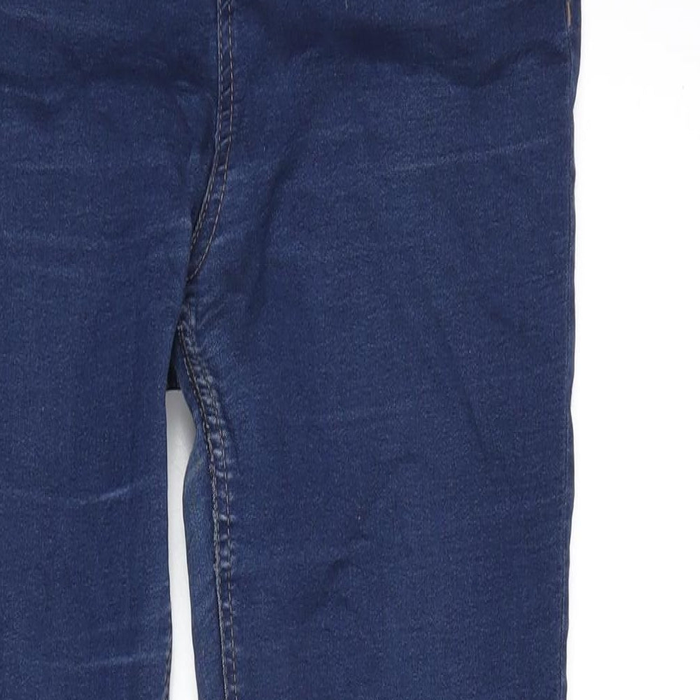 M&S Womens Blue Cotton Blend Jegging Jeans Size 14 L27.5 in Regular