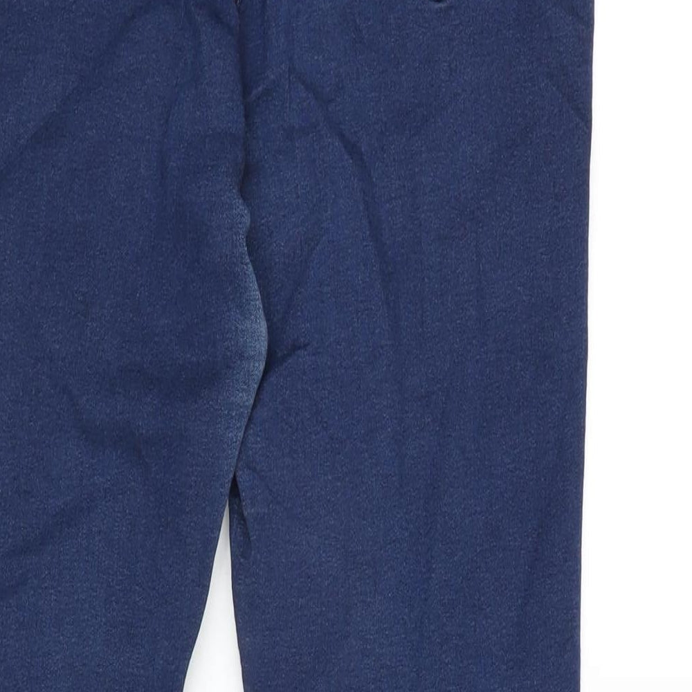 M&S Womens Blue Cotton Blend Jegging Jeans Size 14 L27.5 in Regular
