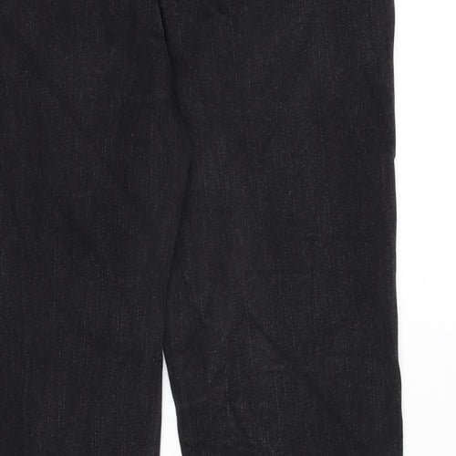 Love Jeans Womens Grey Cotton Blend Straight Jeans Size 30 in L27 in Regular Zip - Lace Up Detail