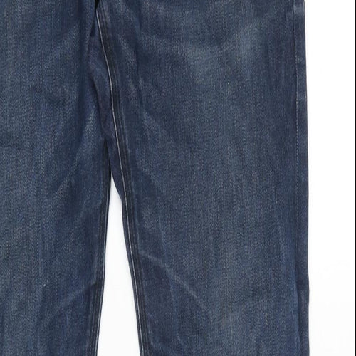 Scotch & Soda Mens Blue Cotton Blend Straight Jeans Size 32 in L30 in Regular Button