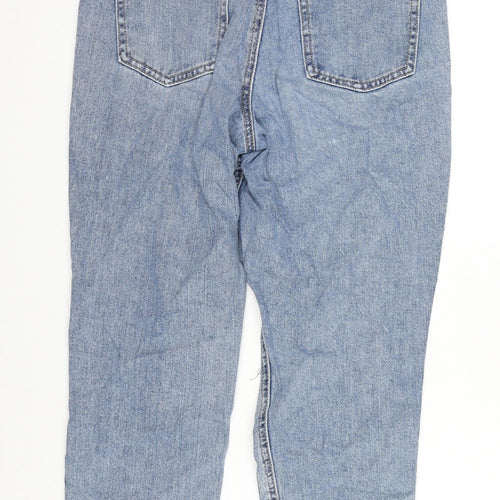New Look Womens Blue Cotton Cropped Jeans Size 8 L24 in Regular Zip