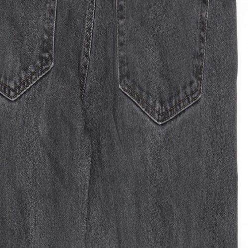 George Mens Grey Cotton Straight Jeans Size 36 in L30 in Regular Zip