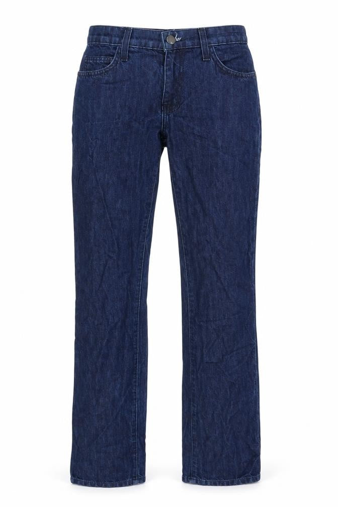 Current/Elliott Womens Blue Cotton Blend Straight Jeans Size 28 in L33 in Regular Zip