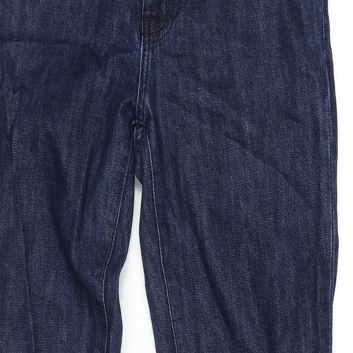 Current/Elliott Womens Blue Cotton Blend Straight Jeans Size 28 in L33 in Regular Zip