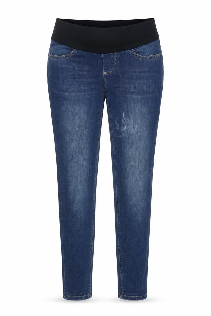 Seraphine Womens Blue Cotton Blend Jegging Jeans Size 8 L29 in Regular
