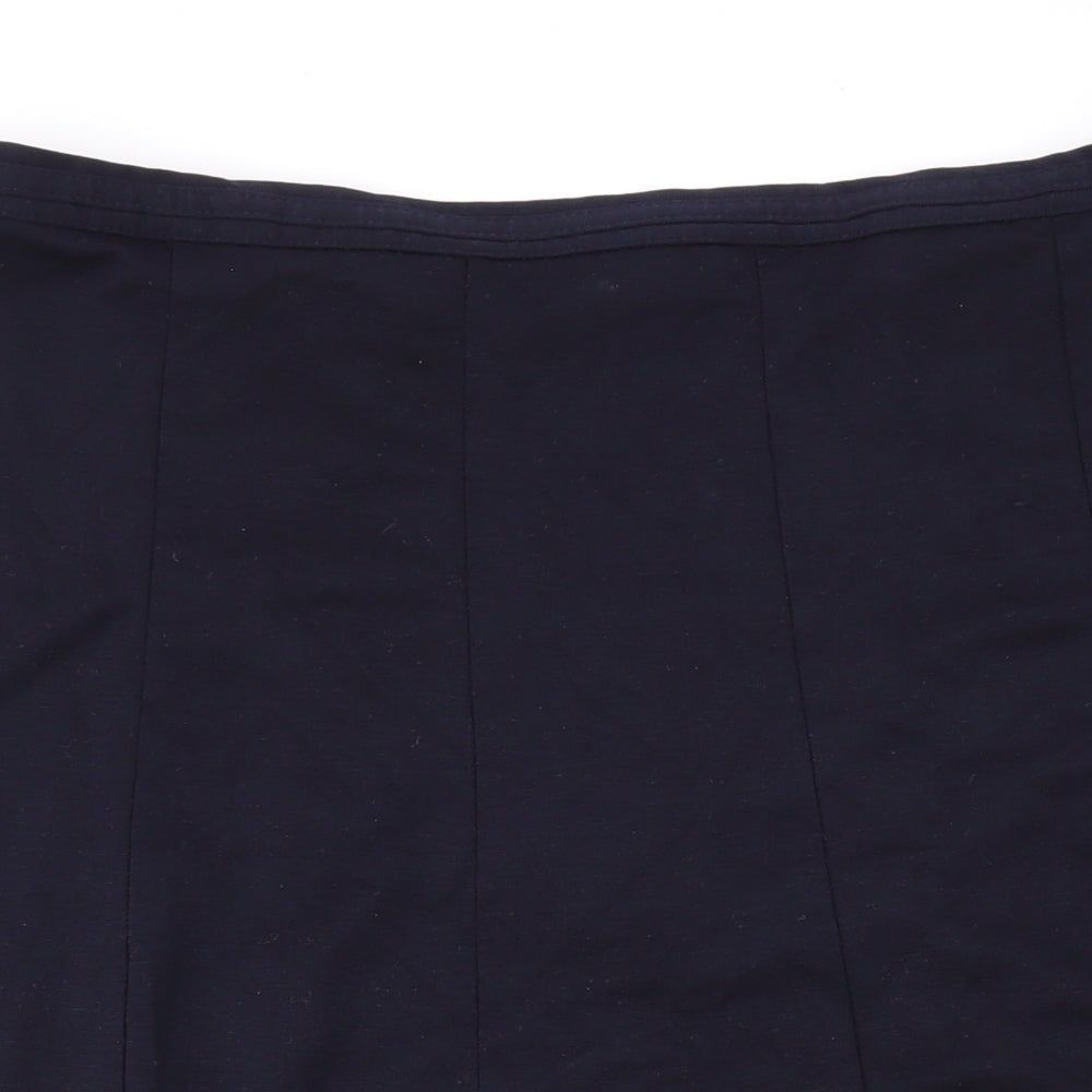 Bonmarché Womens Black Polyester Swing Skirt Size 14