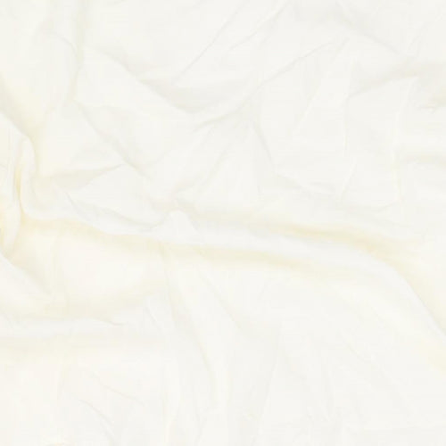 Zara Womens Ivory Lyocell Basic Blouse Size S V-Neck