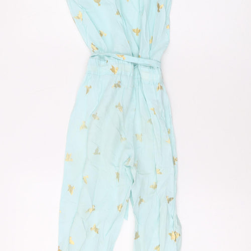 Country Road Womens Blue Geometric Cotton Jumpsuit One-Piece Size 8 L19 in