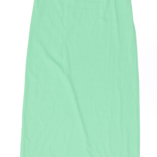 Marks and Spencer Womens Green Polyester Maxi Size 12 Square Neck Pullover