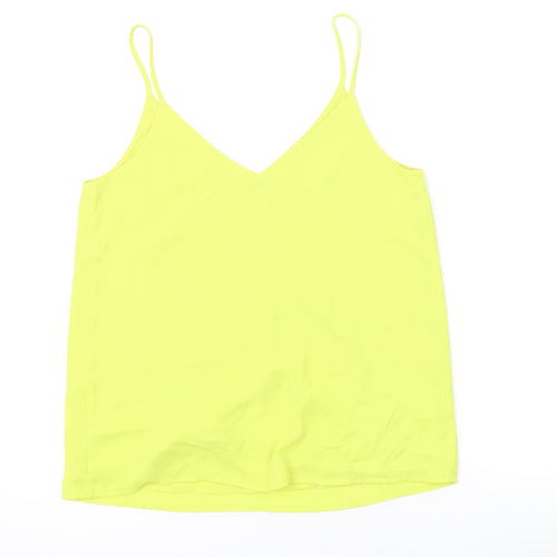Oasis Womens Yellow Polyester Camisole Tank Size 10 V-Neck