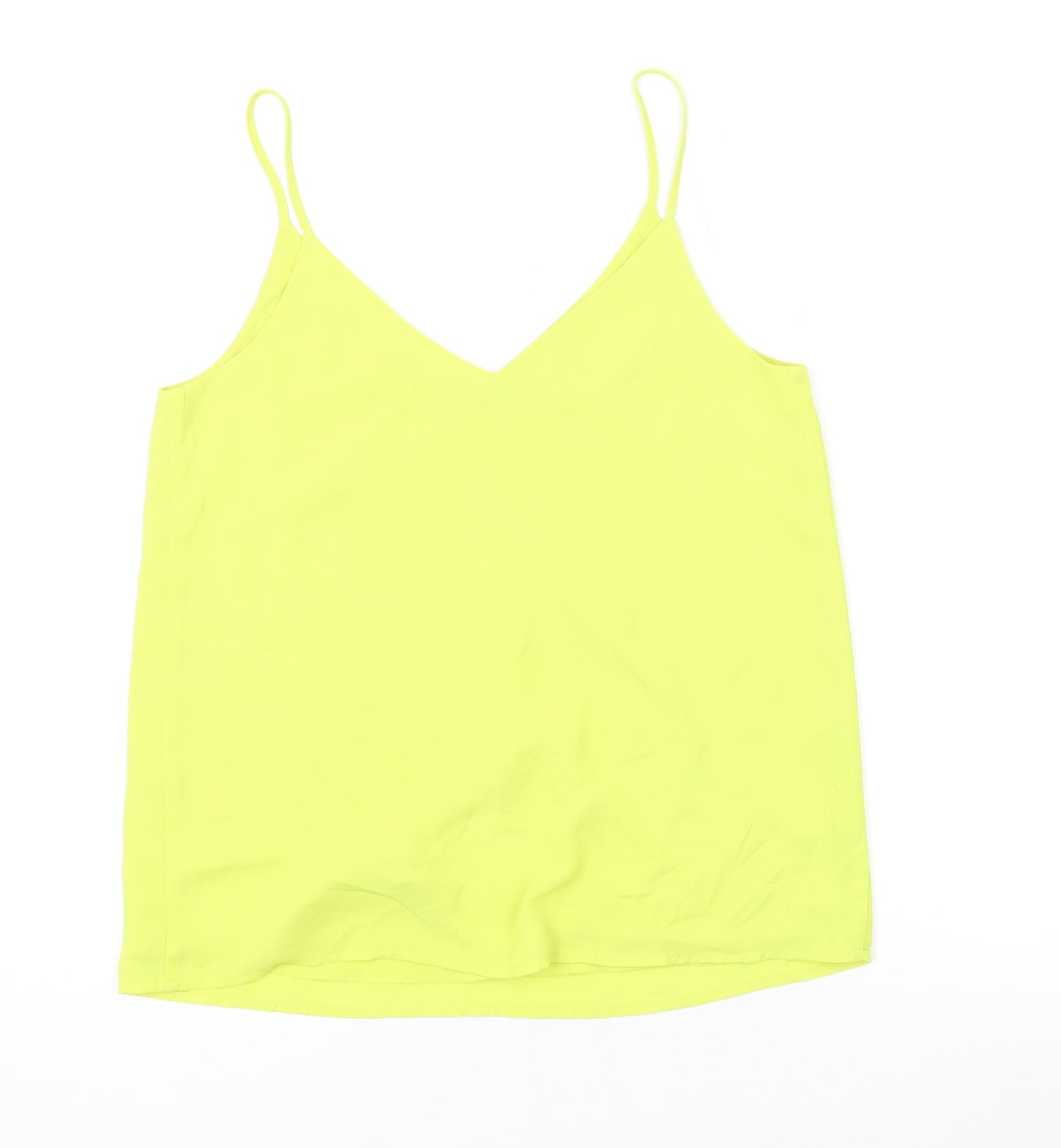 Oasis Womens Yellow Polyester Camisole Tank Size 10 V-Neck