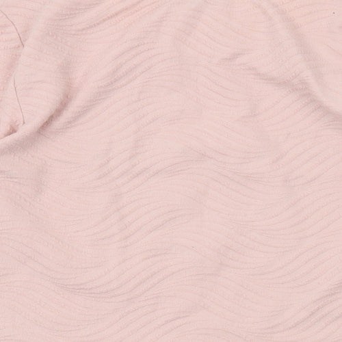 BHS Womens Pink Polyester Basic Blouse Size 12 Scoop Neck