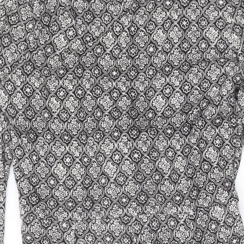 American Eagle Outfitters Womens Black Geometric Cotton Playsuit One-Piece Size M Pullover