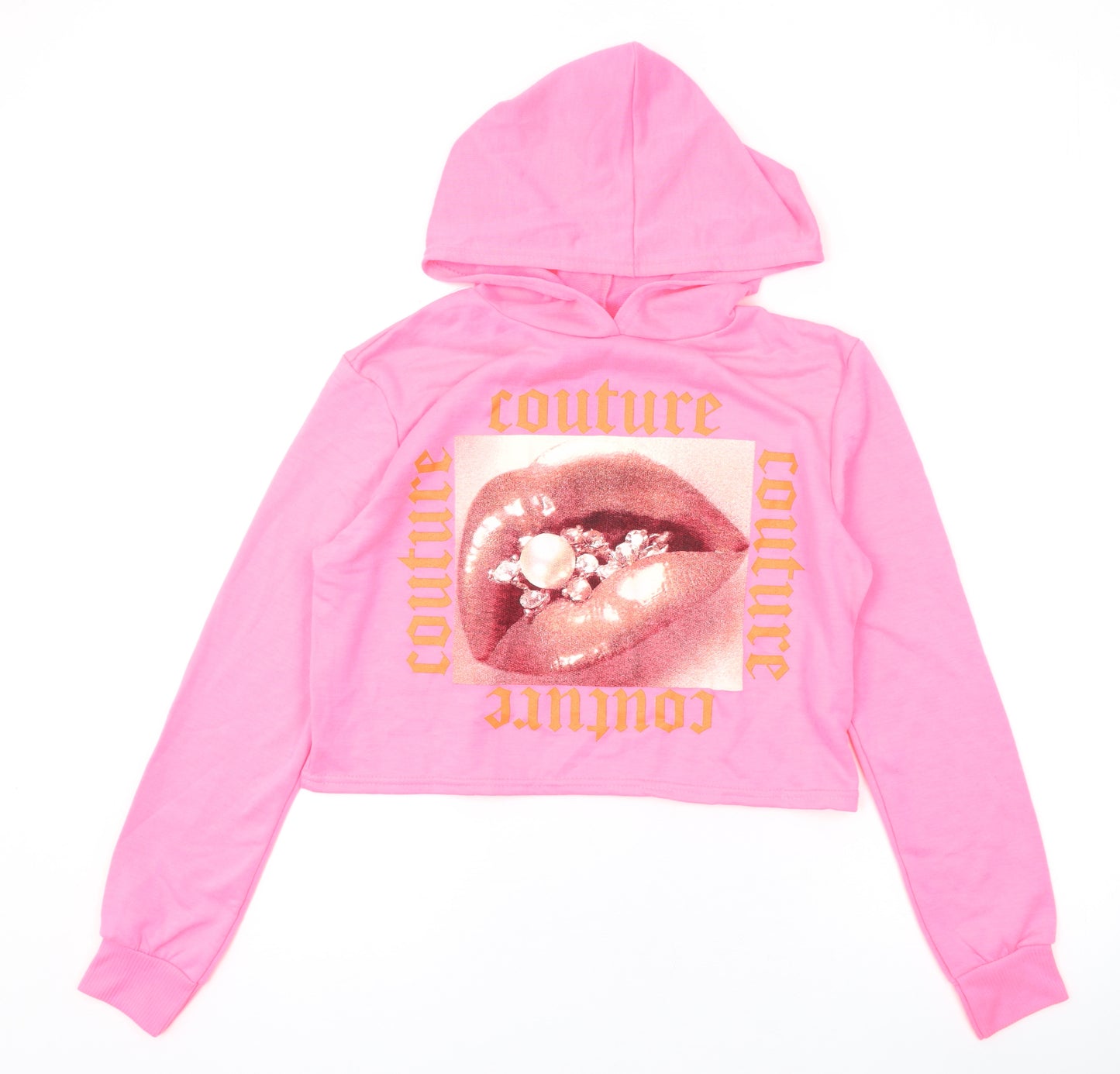 Stylewise Girls Pink Polyester Pullover Hoodie Size S Pullover