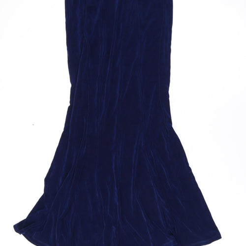 Kim&Co Womens Blue Polyester Maxi Skirt Size S