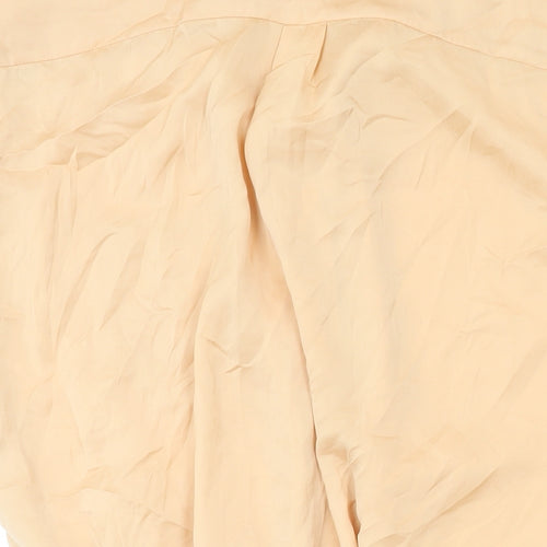 Dorothy Perkins Womens Orange Polyester Basic Blouse Size 10 V-Neck