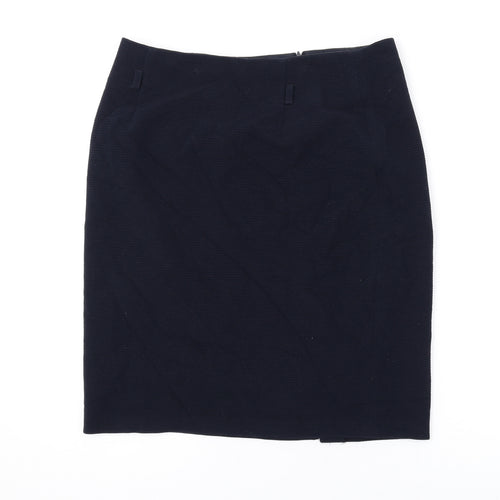 Gerry Weber Womens Blue Polyester Straight & Pencil Skirt Size 14 Zip