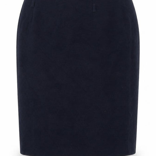 Gerry Weber Womens Blue Polyester Straight & Pencil Skirt Size 14 Zip