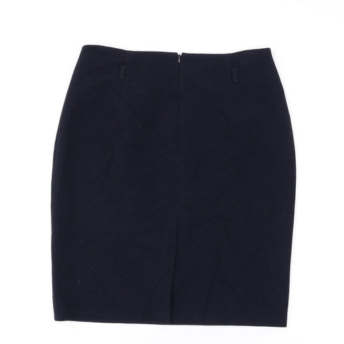 Gerry Weber Womens Blue Polyester Straight & Pencil Skirt Size 14 Zip