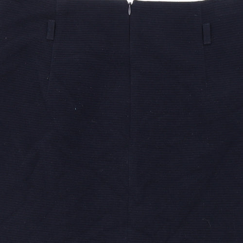 Gerry Weber Womens Blue Polyester Straight & Pencil Skirt Size 14 Zip