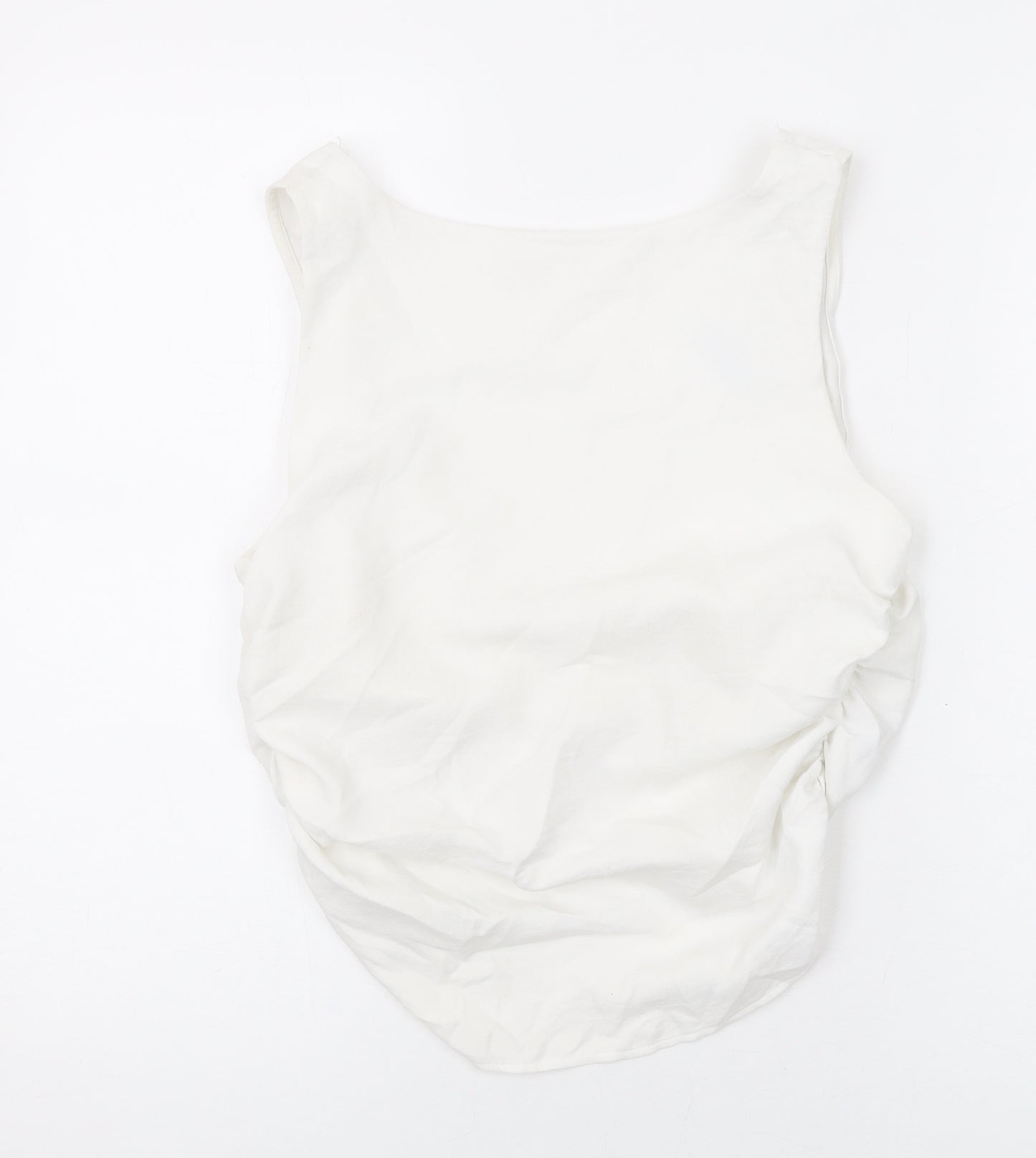 Divided by H&M Womens White Polyester Basic Tank Size M Round Neck