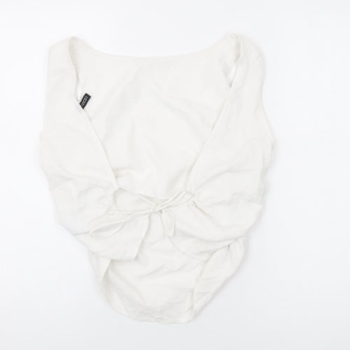 Divided by H&M Womens White Polyester Basic Tank Size M Round Neck