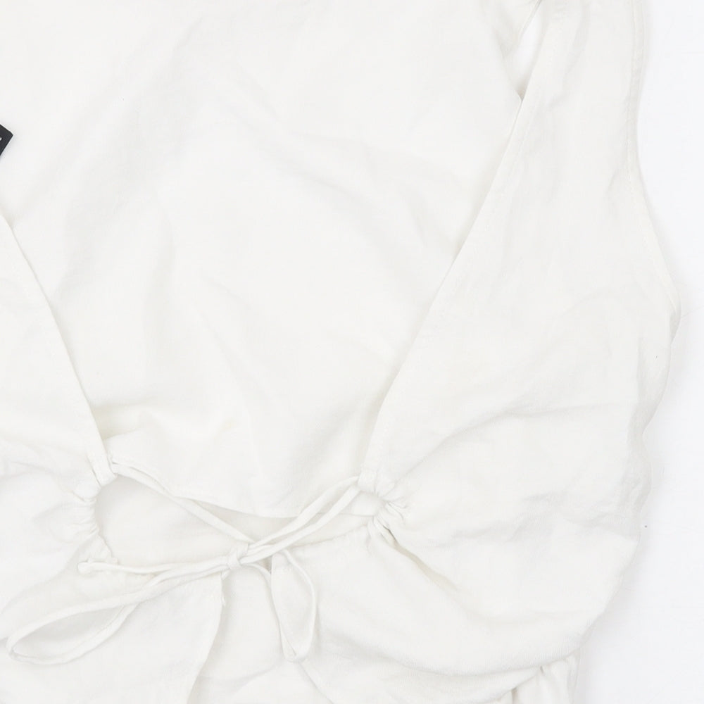 Divided by H&M Womens White Polyester Basic Tank Size M Round Neck