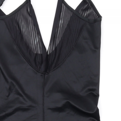 Marks and Spencer Womens Black Polyamide Bodycon Size 12 V-Neck Pullover
