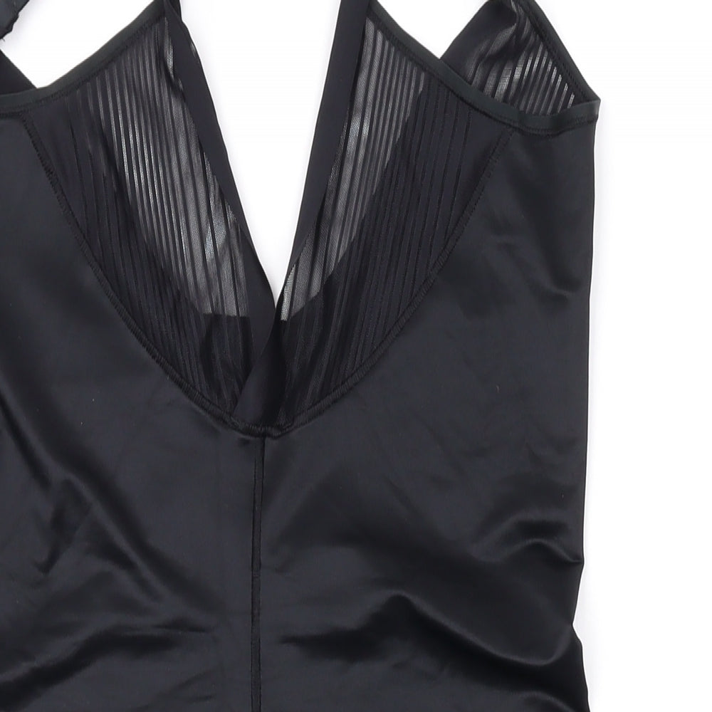 Marks and Spencer Womens Black Polyamide Bodycon Size 12 V-Neck Pullover