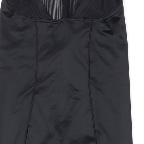 Marks and Spencer Womens Black Polyamide Bodycon Size 12 V-Neck Pullover