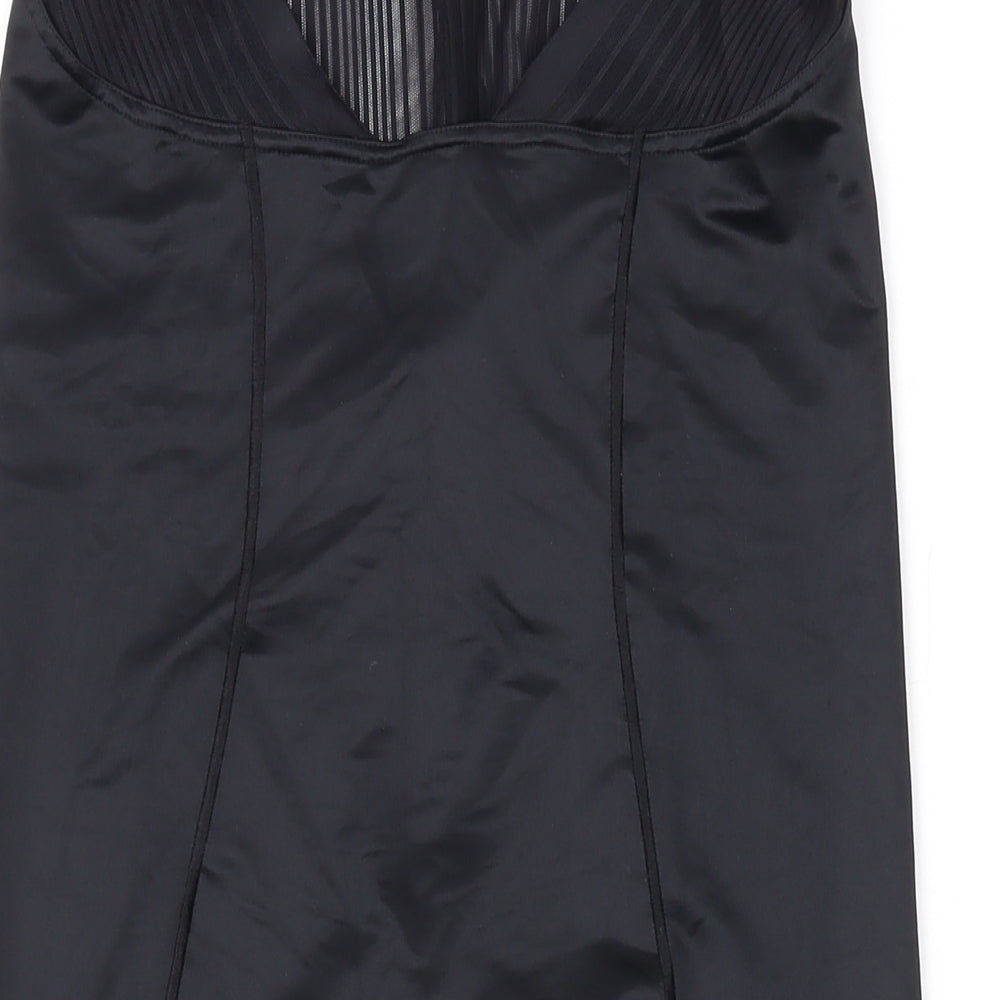 Marks and Spencer Womens Black Polyamide Bodycon Size 12 V-Neck Pullover