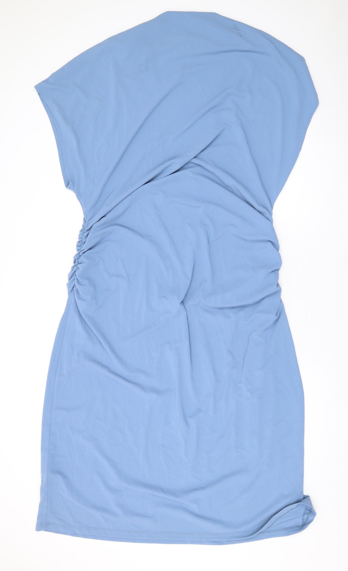 Marks and Spencer Womens Blue Polyester Maxi Size 20 Boat Neck Pullover