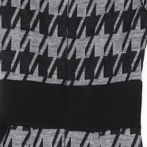 Per Una Womens Green Geometric Polyester Pencil Dress Size 10 Boat Neck Zip