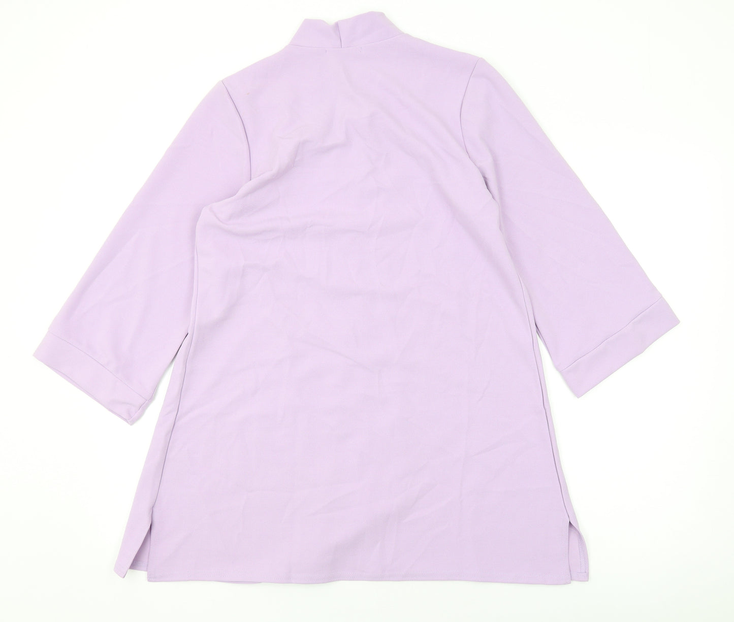Nicole Womens Purple V-Neck Polyester Cardigan Jumper Size M